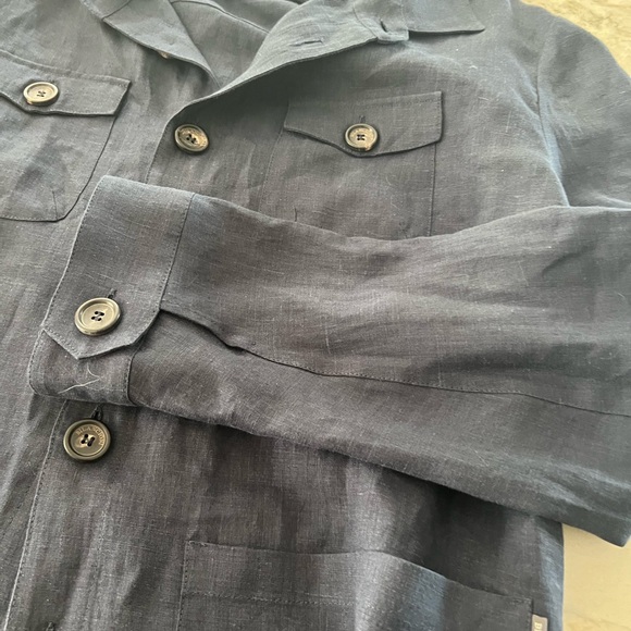 Mens Designer BILANCIONI Linen button down unconstructed jacket/blazer - Picture 3 of 4